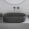 Ruvati 23-inch Matte Black epiStone Solid Surface Modern Bathroom Vessel Sink RVB2550BK - alternate 1